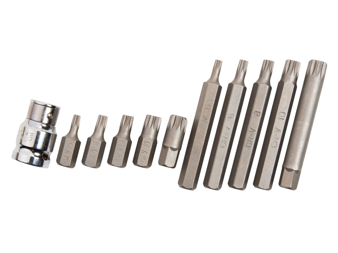 BlueSpot Tools Spline Bit Set, 11 Piece 1515