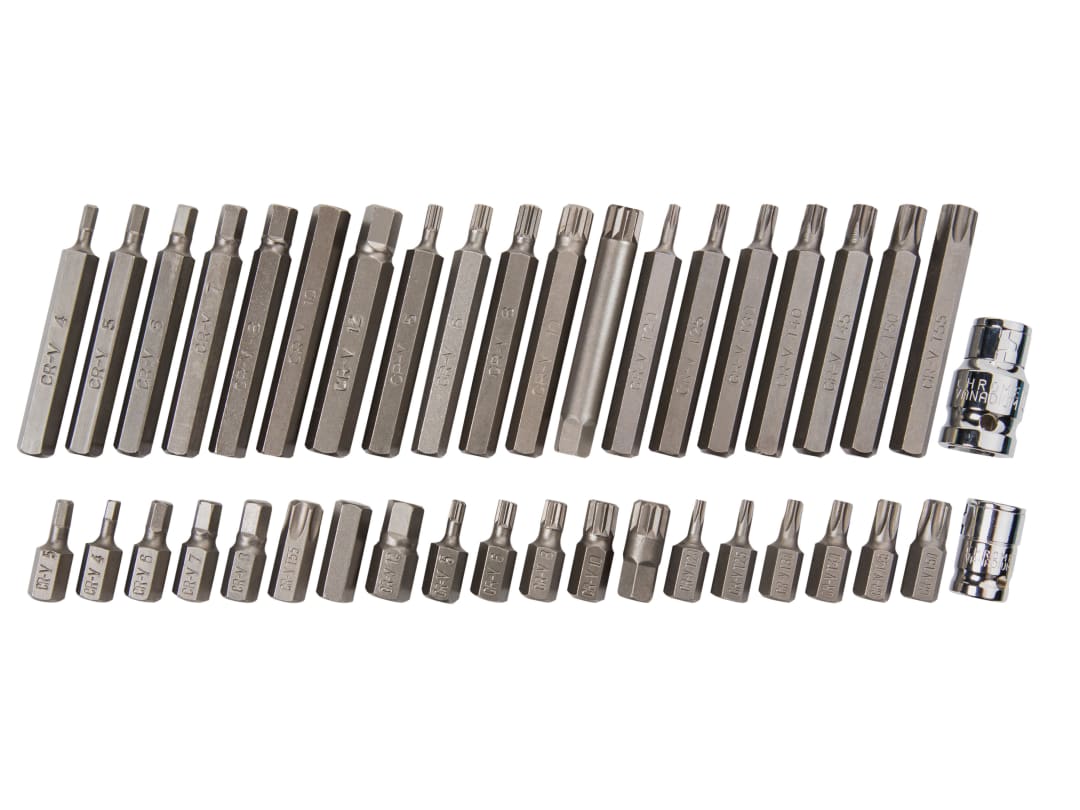 BlueSpot Tools Mixed Hex Spline & TORX Bit Set, 40 Piece 1517