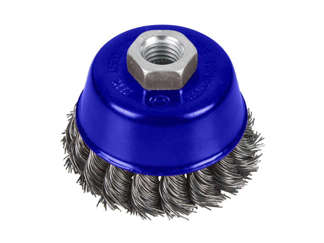 BlueSpot Tools Twist Knot Cup Brush 75mm M14 X 2 19215