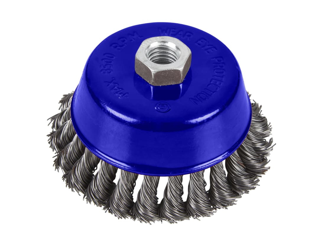 BlueSpot Tools Twist Knot Cup Brush 100mm M14 X 2 19216