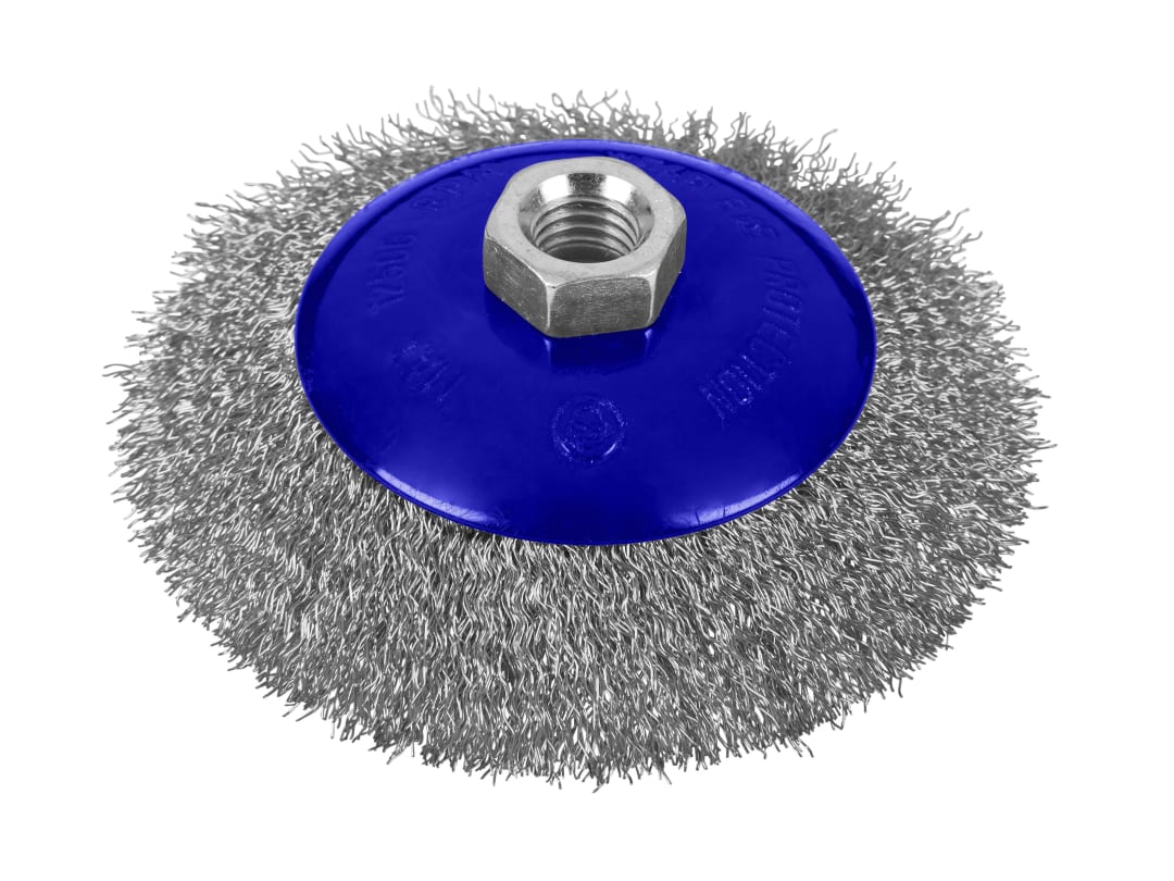 BlueSpot Tools Steel Bevel Wire Cup Brush 115mm M14 X 2 19220