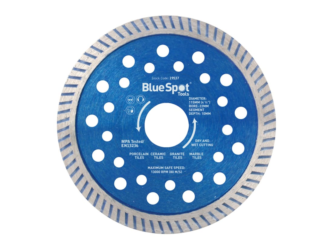 BlueSpot Tools Turbo Cutting Disc 115 x 22mm 19537