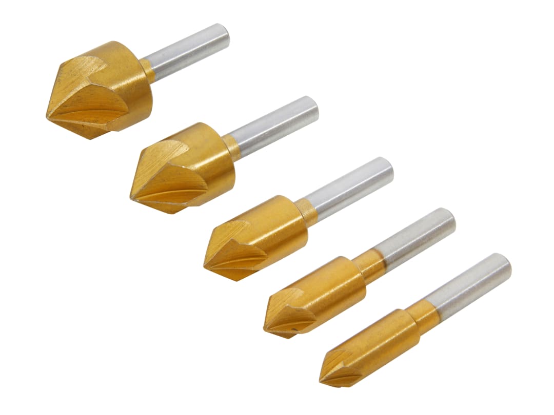 BlueSpot Tools HSS Titanium Countersink Bit Set, 5 Piece 20312