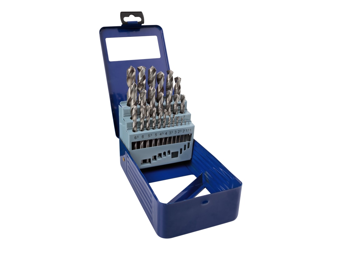 BlueSpot Tools HSS Drill Bit Set, 25 Piece 20350