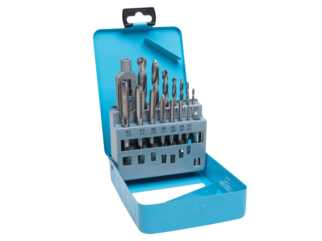 BlueSpot Tools Drill & Tap Set, 15 Piece 20512