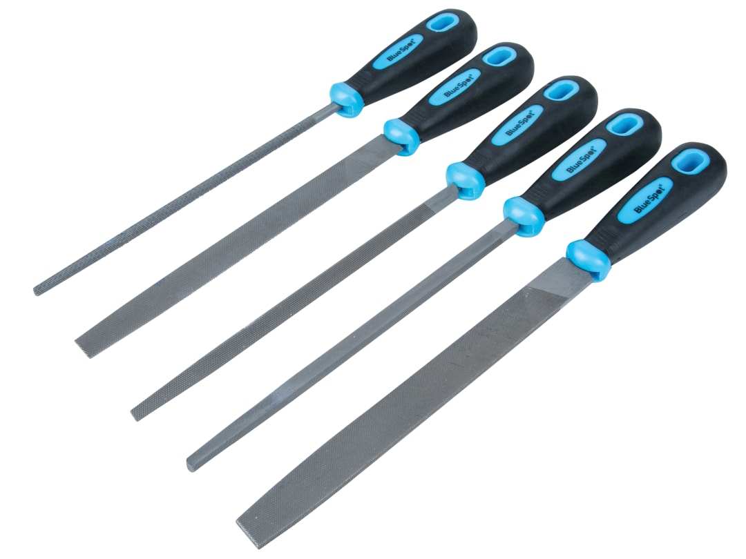 BlueSpot Tools Soft Grip Handled File Set, 5 Piece 22654