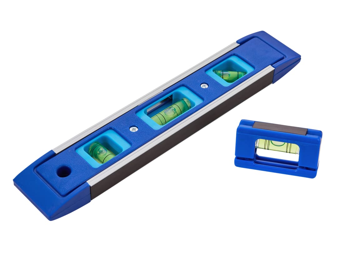 BlueSpot Tools Magnetic Torpedo Level 22.5cm with Magnetic Mini Level 34226