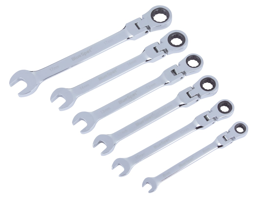BlueSpot Tools Flexible Head Ratchet Set, 6 Piece 4312