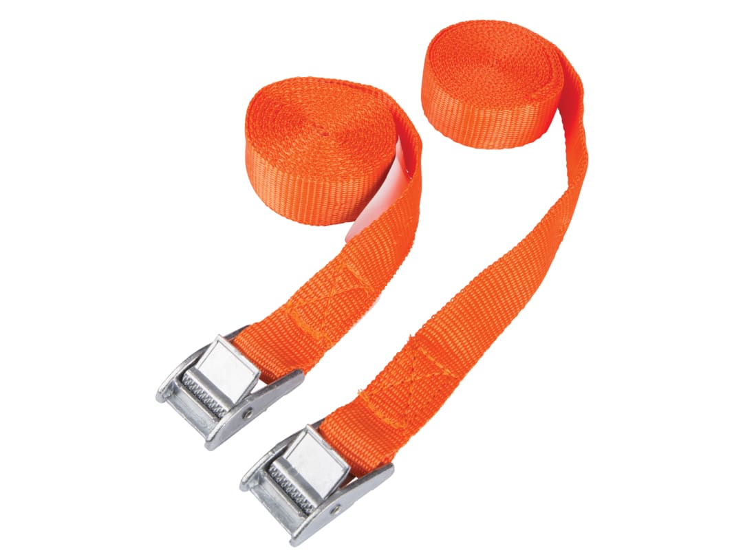 BlueSpot Tools Cam Buckle Tie-Down Straps Twin Pack 2.5m 45404