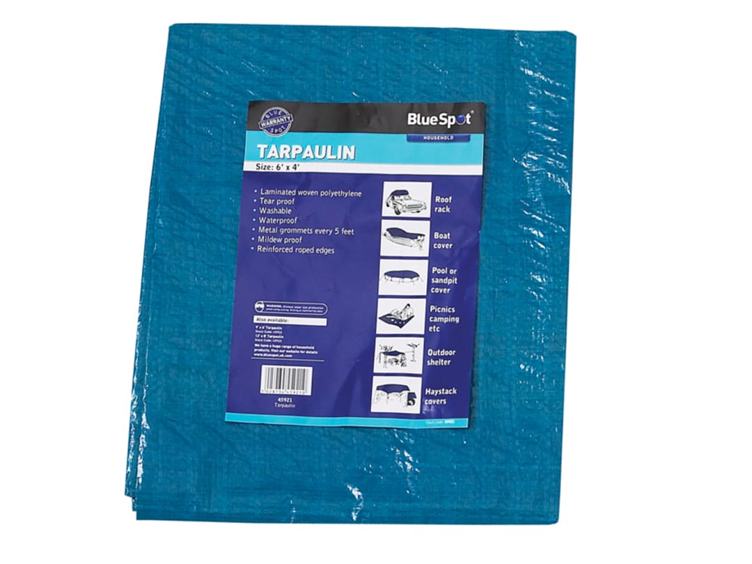 BlueSpot Tools Blue Tarpaulin 1.9 x 2.9m (6 x 9ft) 45922
