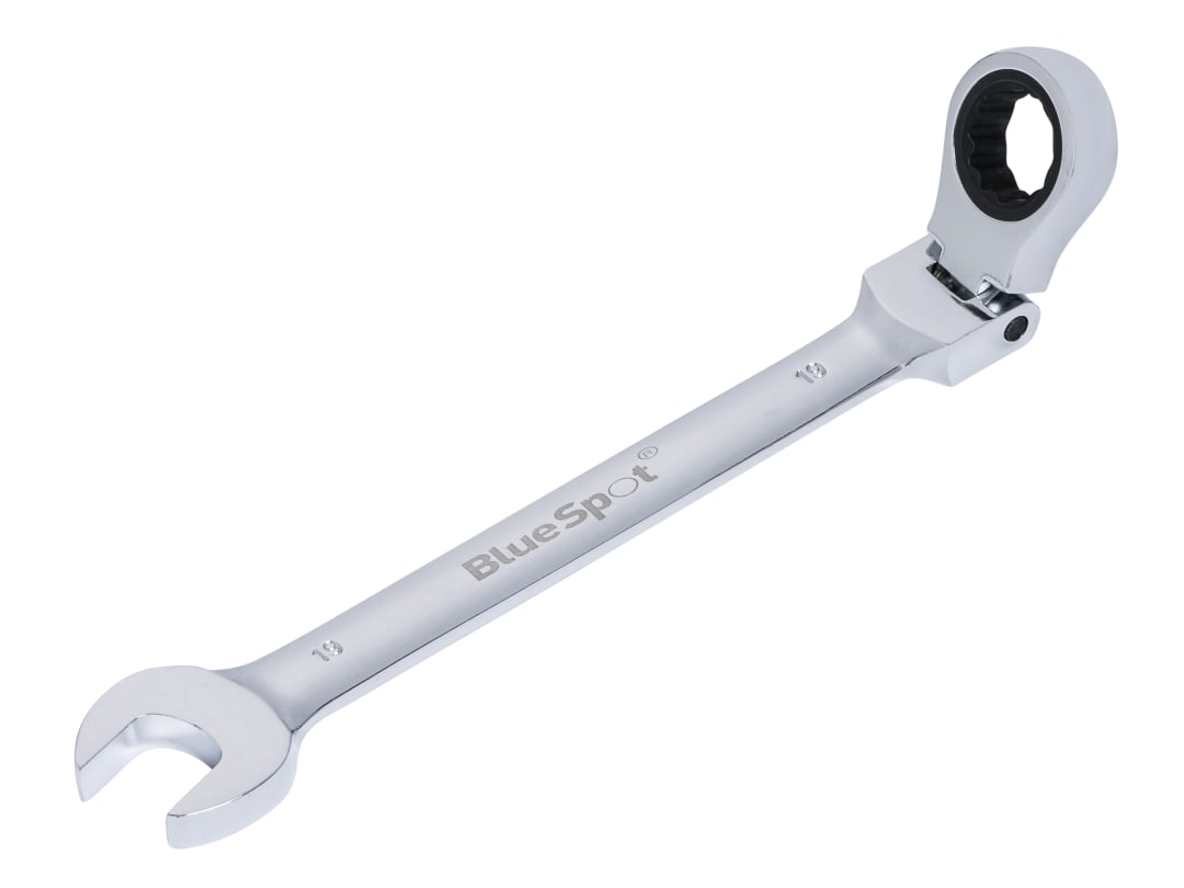 BlueSpot Tools 180° Flexible Head Ratchet Spanner 19mm 5115