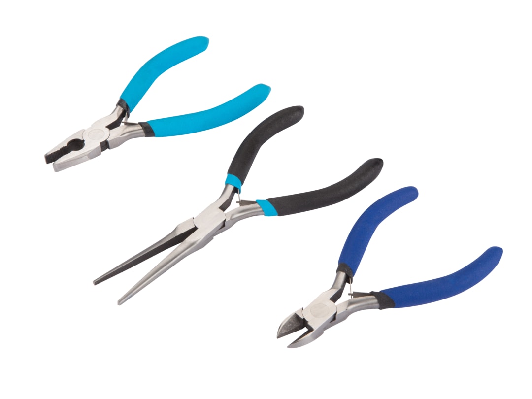 BlueSpot Tools Soft Grip Mini Plier Set, 3 Piece 8512