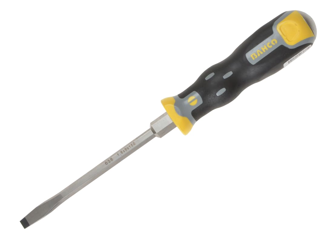 Bahco Tekno+ Through Shank Screwdriver Flared Slotted Tip 6.5mm x 125mm 038.065.125