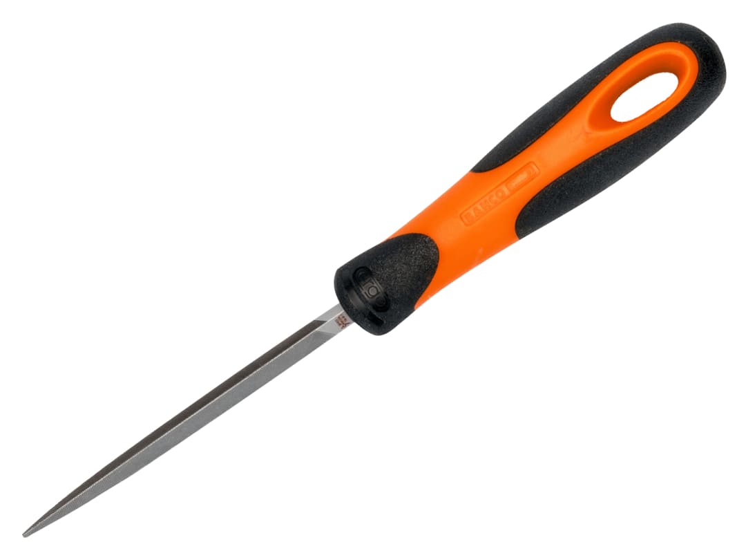 Bahco 1-170-08-2-2 ERGO™ Handled Three-Square Second Cut File 200mm (8in) 1-170-08-2-2