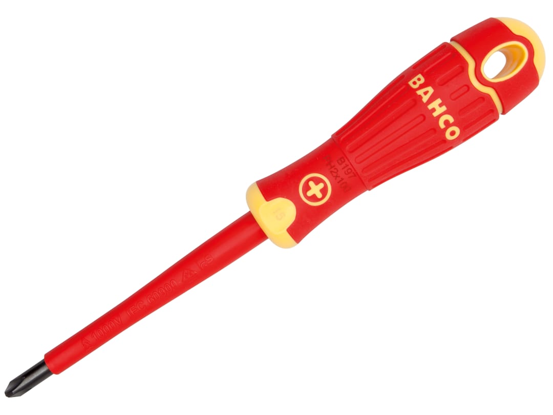 Bahco BAHCOFIT Insulated Screwdriver Phillips Tip PH1 x 80mm B197.001.080
