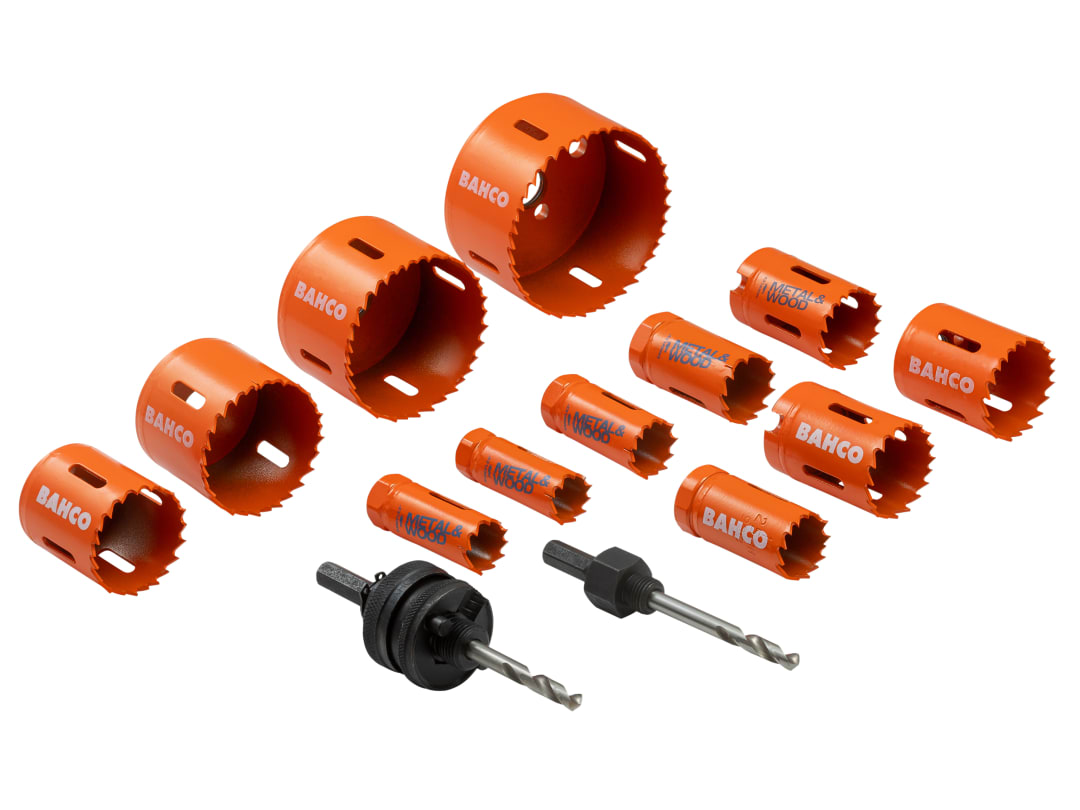Bahco Plumber's Bi-Metal Holesaw Set, 14 Piece 3834-PROMO-122