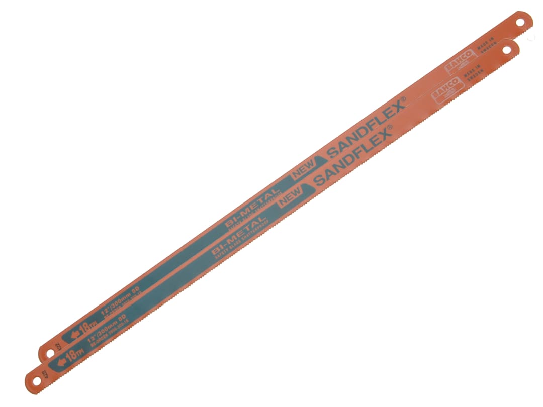 Bahco 3906 Sandflex® Hacksaw Blades 300mm (12in) x 18 TPI (Pack 2) 3906-300-18-2P