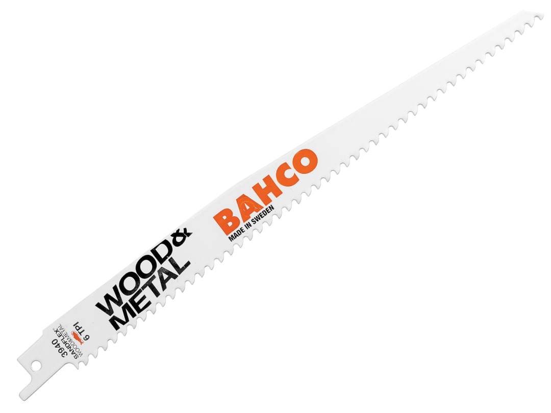 Bahco Wood & Metal Bi-Metal Reciprocating Blade 228mm 6 TPI (Pack 5) 3940-228-6-SL-5P