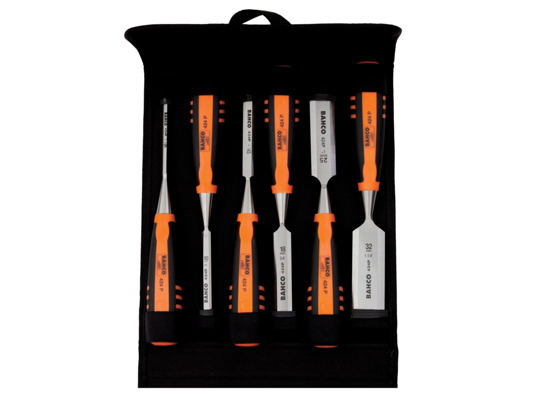 Bahco 424-P Bevel Edge Chisel Set 6 Piece in Pouch 424P-S6-PP