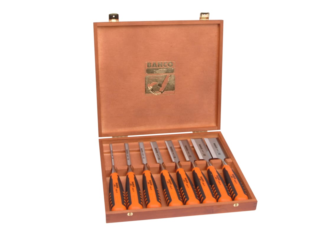 Bahco 424-P Bevel Edge Chisel Set, 8 Piece 424P-S8-EUR