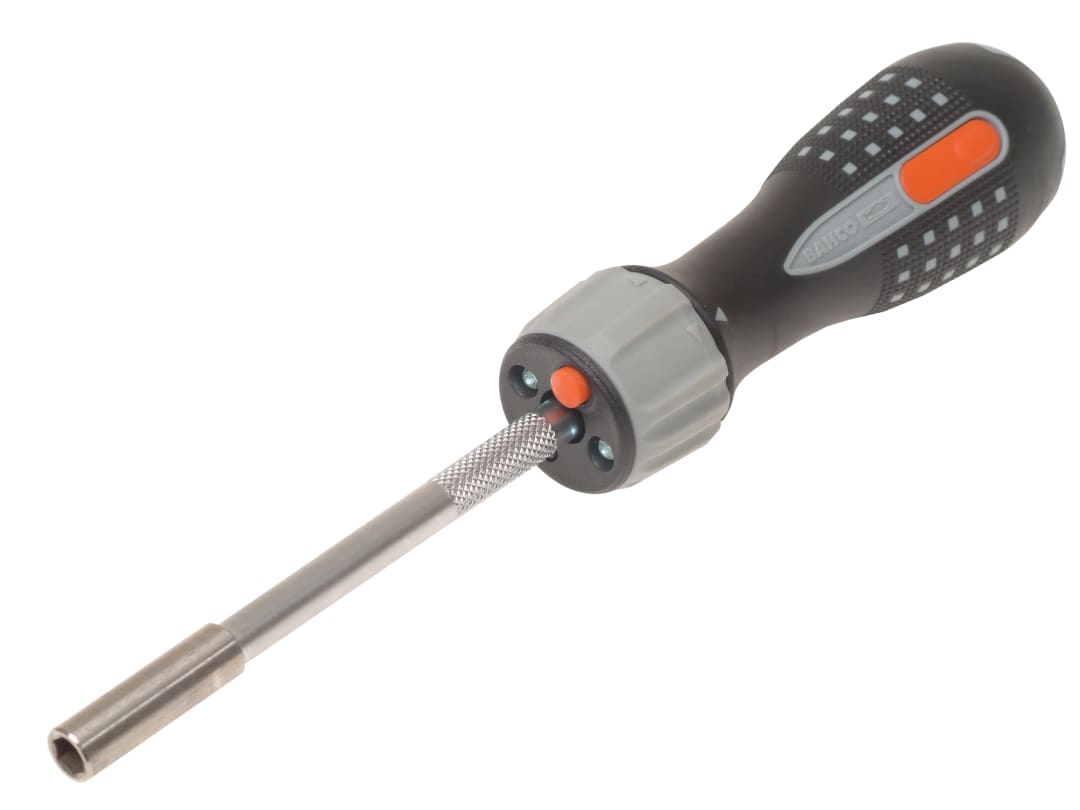 Bahco 808050L LED Ratchet Screwdriver & 6 Bits 808050L