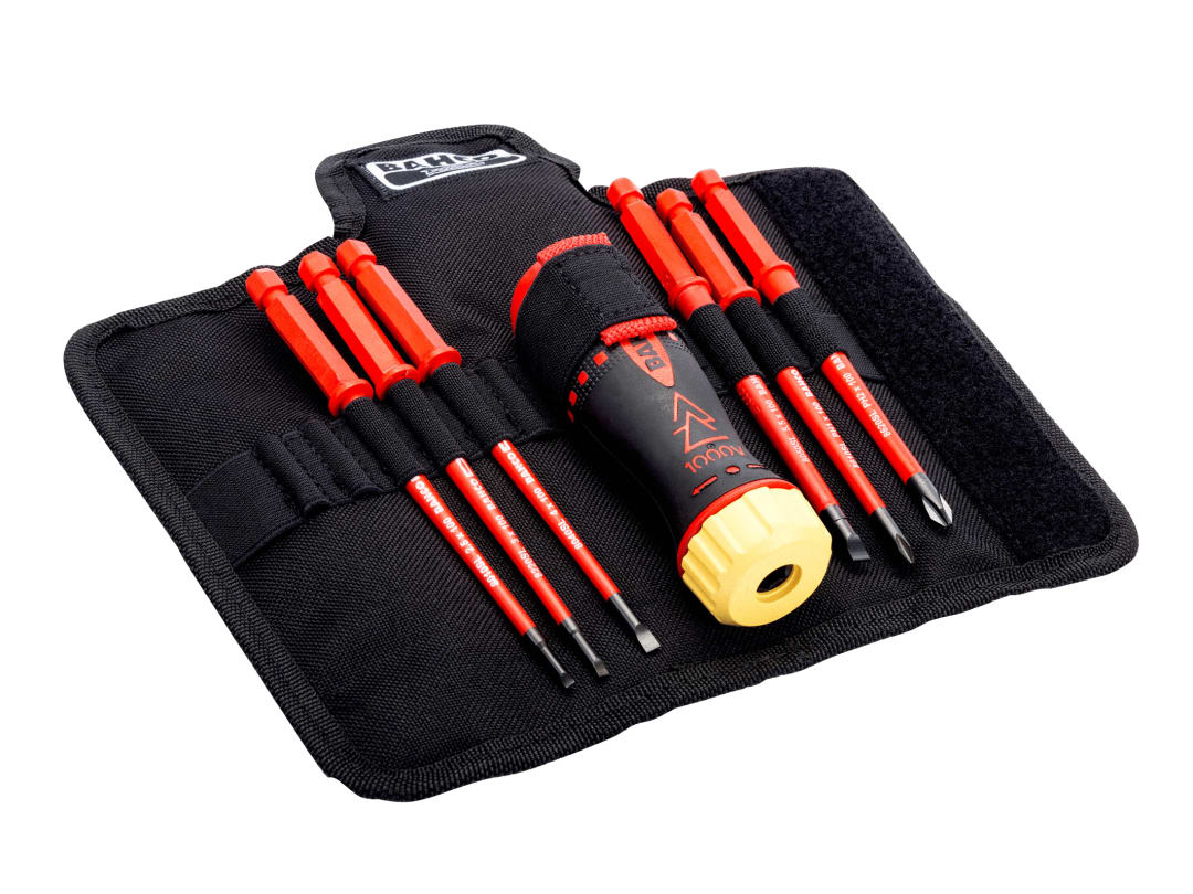 Bahco Insulated Ratcheting Screwdriver Set, 6 Piece 808062