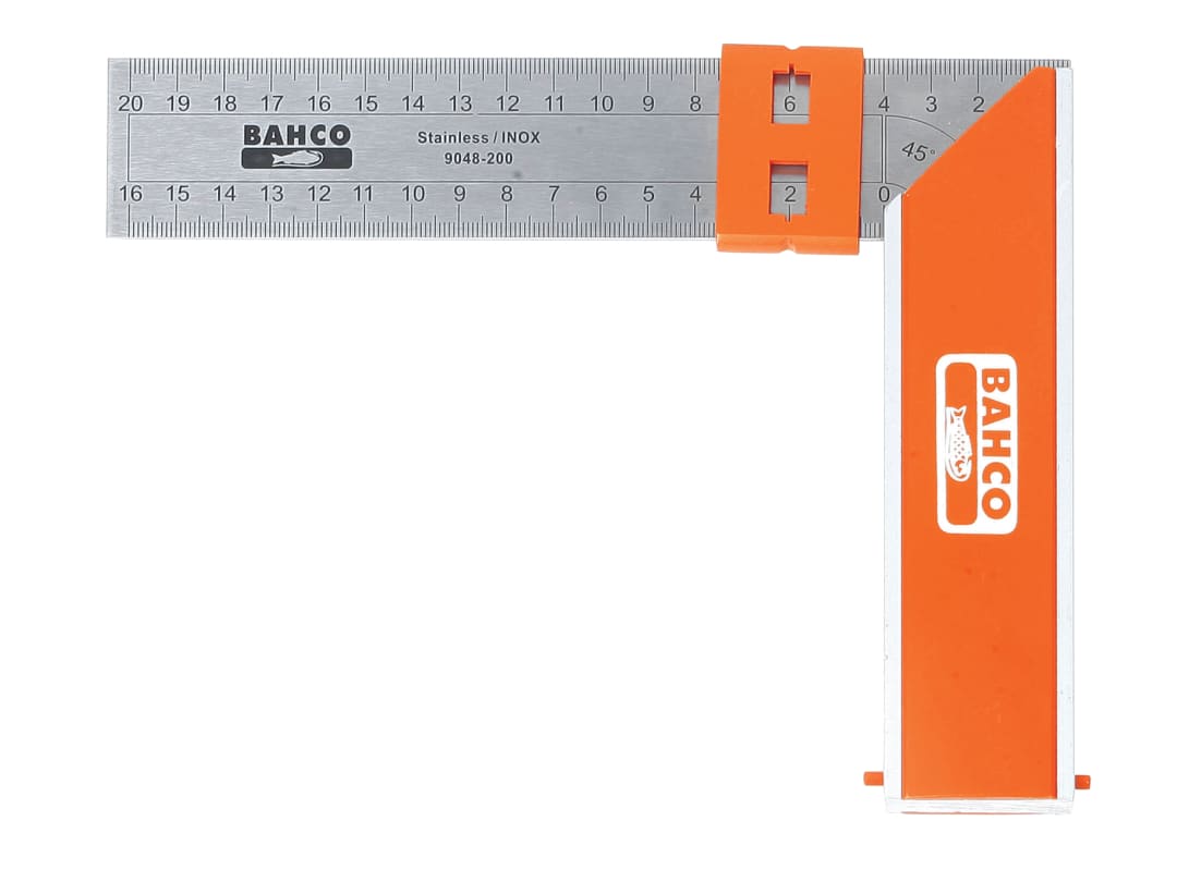 Bahco 9048-250 Aluminium Block & Steel Try Square 250mm (10in) 9048-250