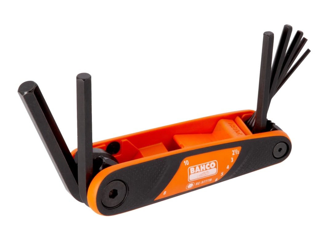 Bahco BE-9777B Hexagon Key Folding Set, 7 Piece BE-9777B