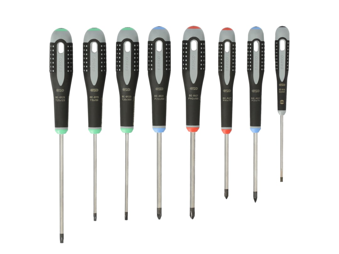 Bahco BE-9872 ERGO™ Screwdriver Set, 8 Piece BE-9872