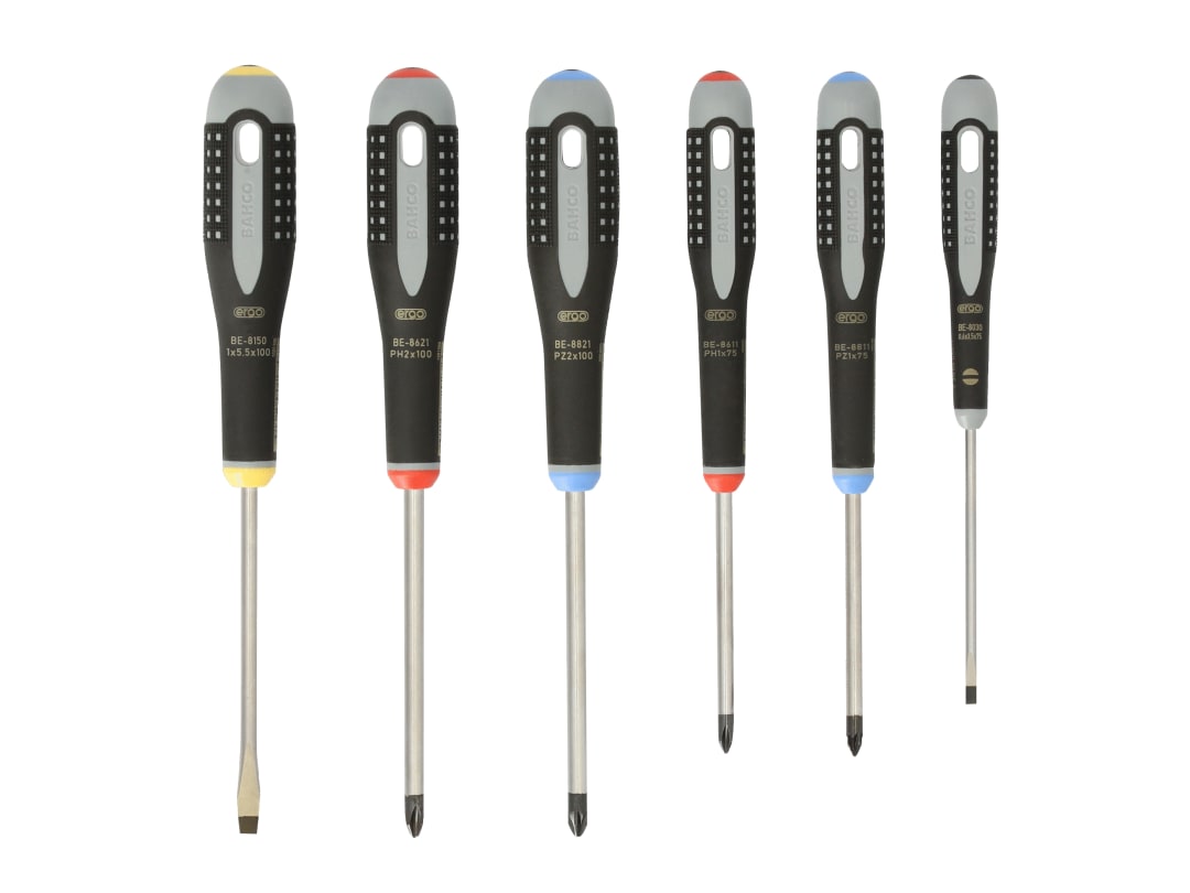 Bahco BE-9886 ERGO™ Screwdriver Set, 6 Piece BE-9886