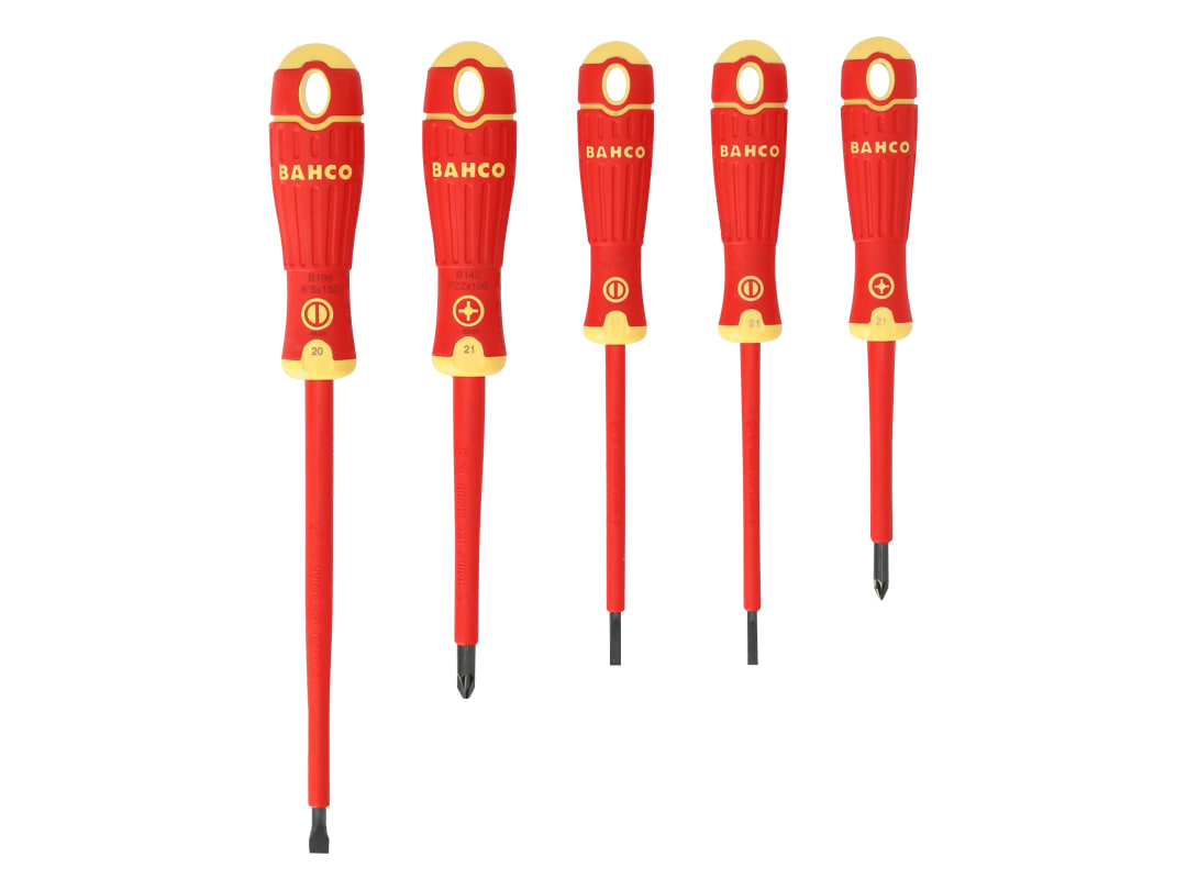 Bahco B220.015 BAHCOFIT Insulated Screwdriver Set, 5 Piece B220.015