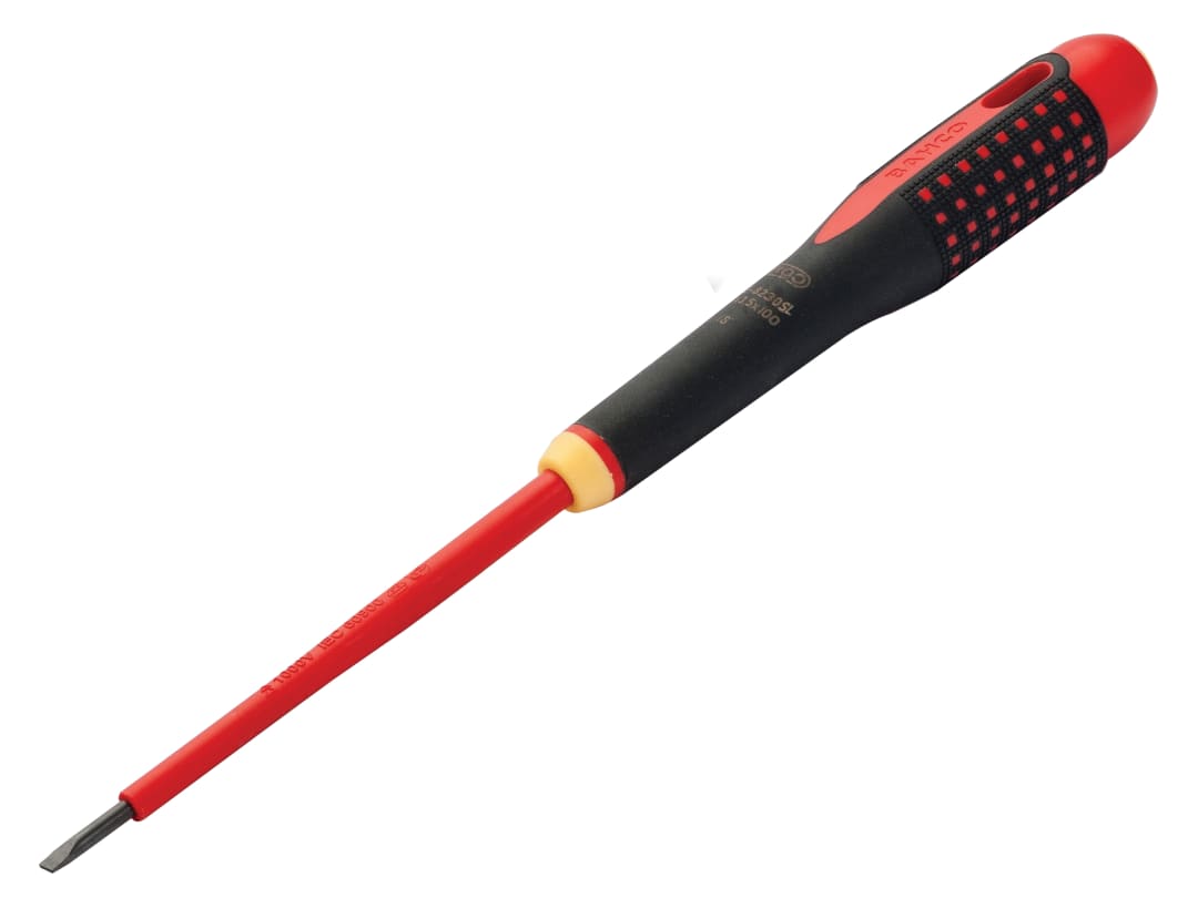 Bahco ERGO™ Slim VDE Insulated Slotted Screwdriver 3.5 x 100mm BE-8230SL