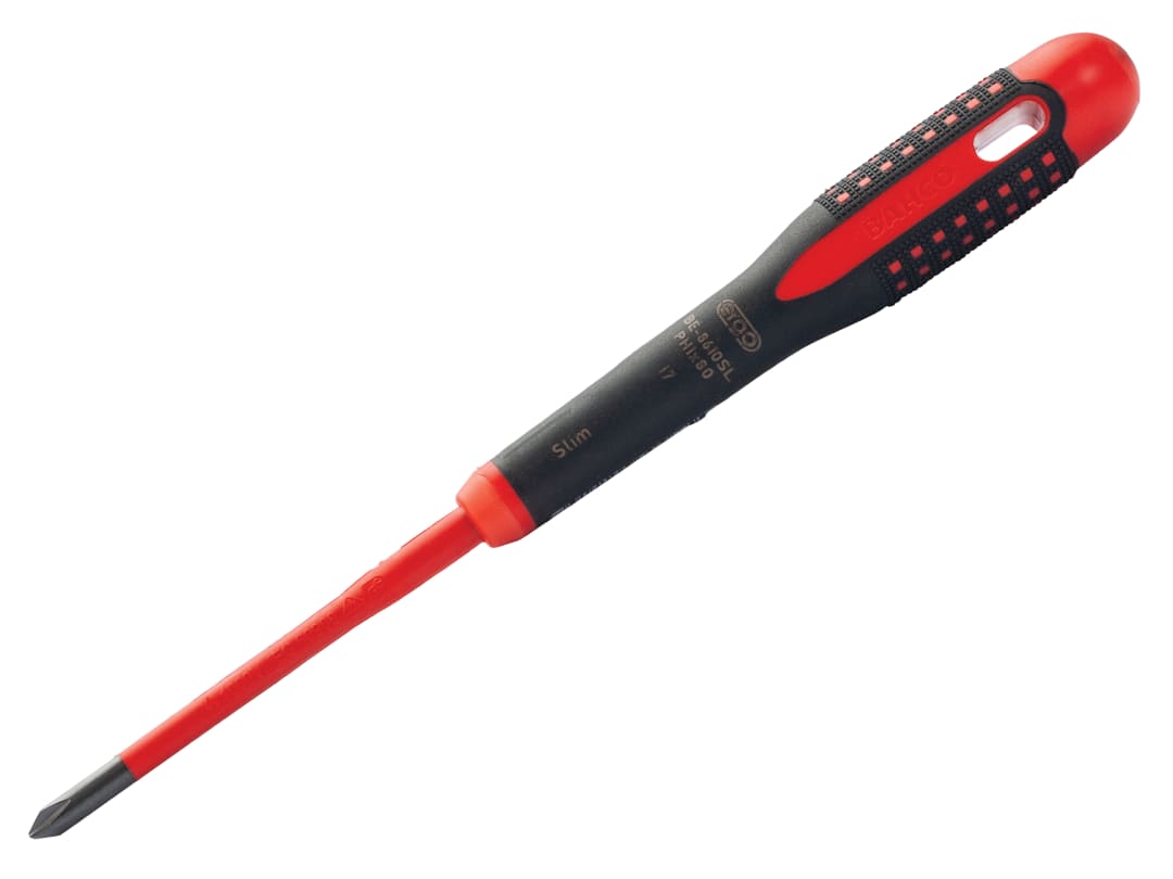 Bahco ERGO™ Slim VDE Insulated Phillips Screwdriver PH1 x 80mm BE-8610SL