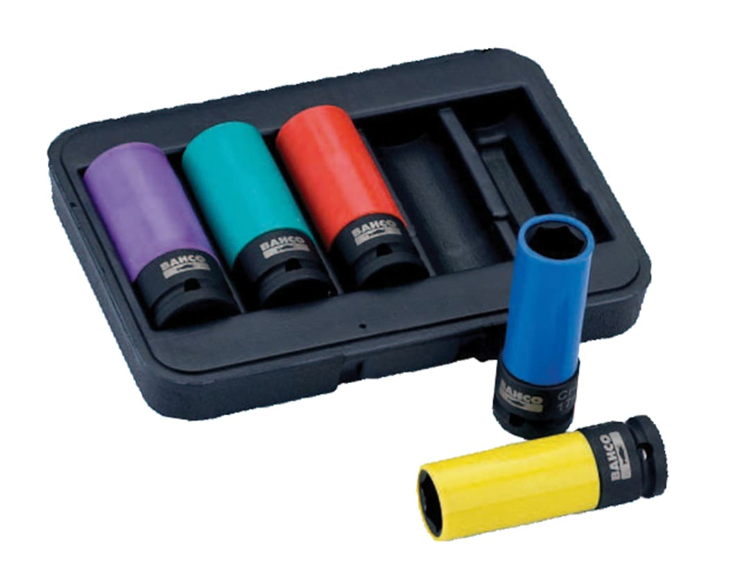 Bahco BWSS12P5 1/2in Drive Impact Wheel Socket Set, 5 Piece BWSS12P5