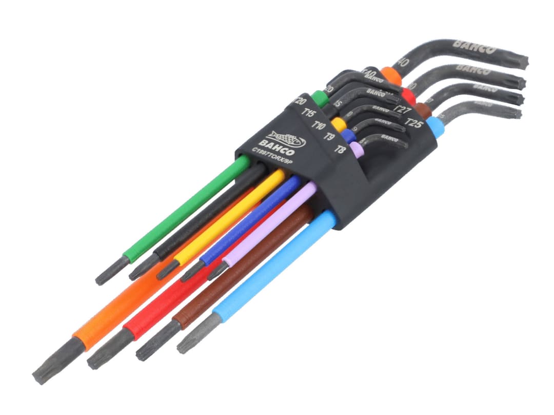 Bahco C1997TORX/9P Long TORX® Coloured L-Key Set, 9 Piece C1997TORX/9P