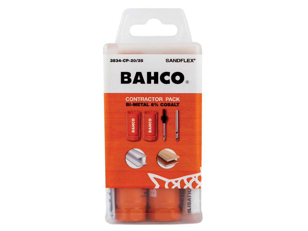 Bahco Contractor's Bi-Metal Holesaw Set, 11 Piece 3834-CP-20/25