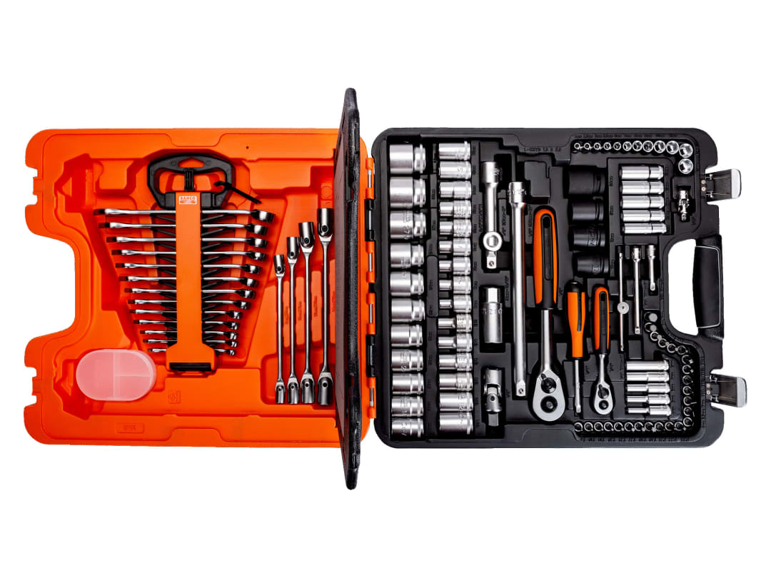 Bahco S108 1/4in & 1/2in Drive Socket & Combination Spanner Set, 108 Piece S108
