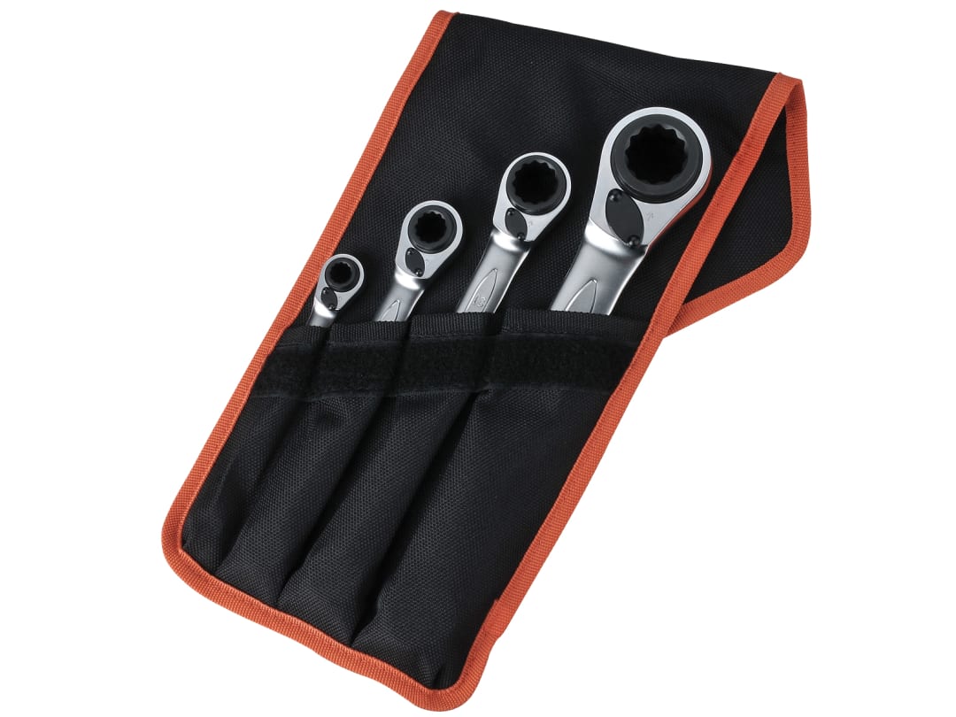 Bahco S4RM Series Reversible Ratchet Spanner Set, 4 Piece S4RM/4T