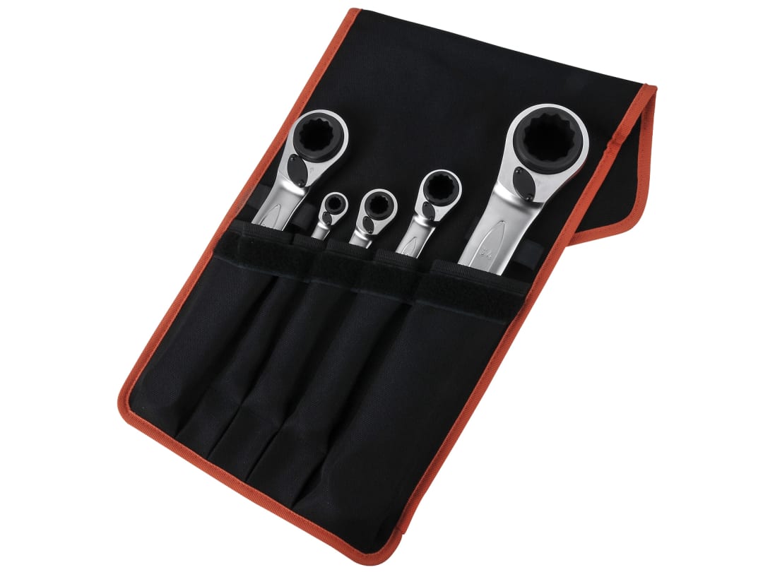Bahco S4RM Series Reversible Ratchet Spanners Set, 5 Piece S4RM/5T