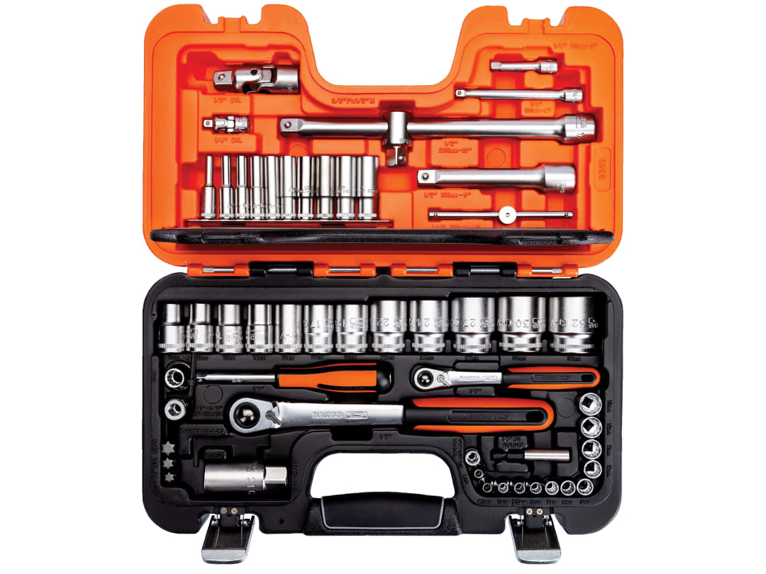 Bahco S560 1/4 & 1/2in Drive Socket Set, 56 Piece S560