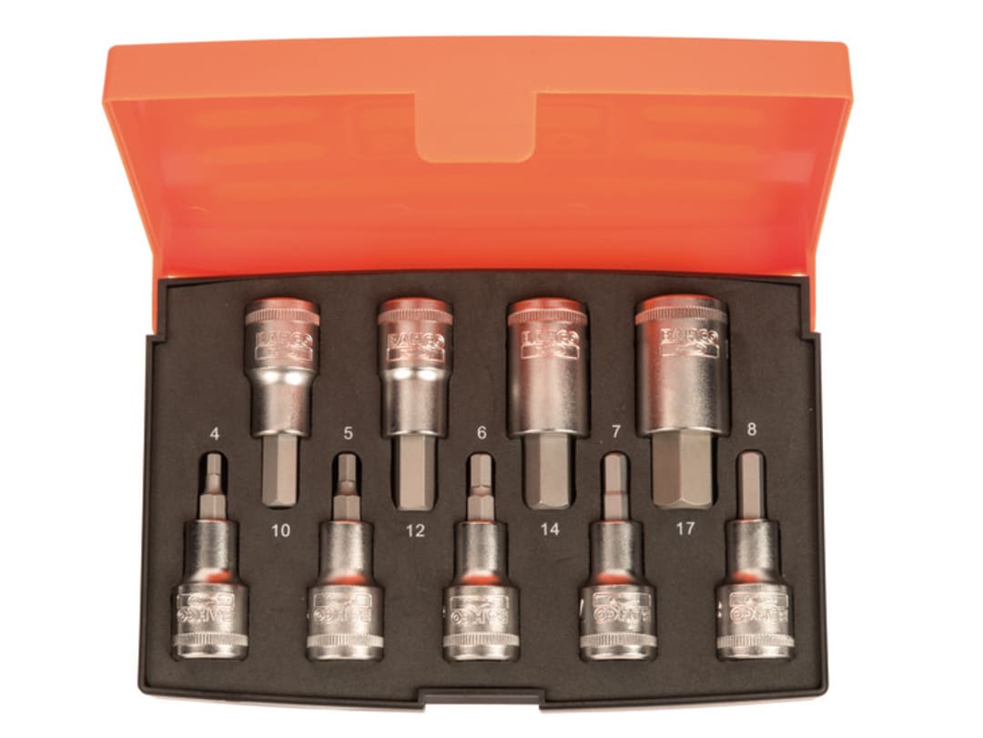 Bahco S9HEX 1/2in Drive Socket Set, 9 Piece S9HEX