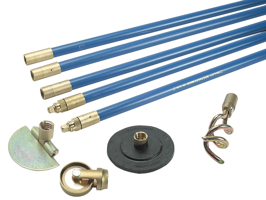 Bailey Products 1324 Lockfast 3/4in Drain Rod Set 4 Tools 1324