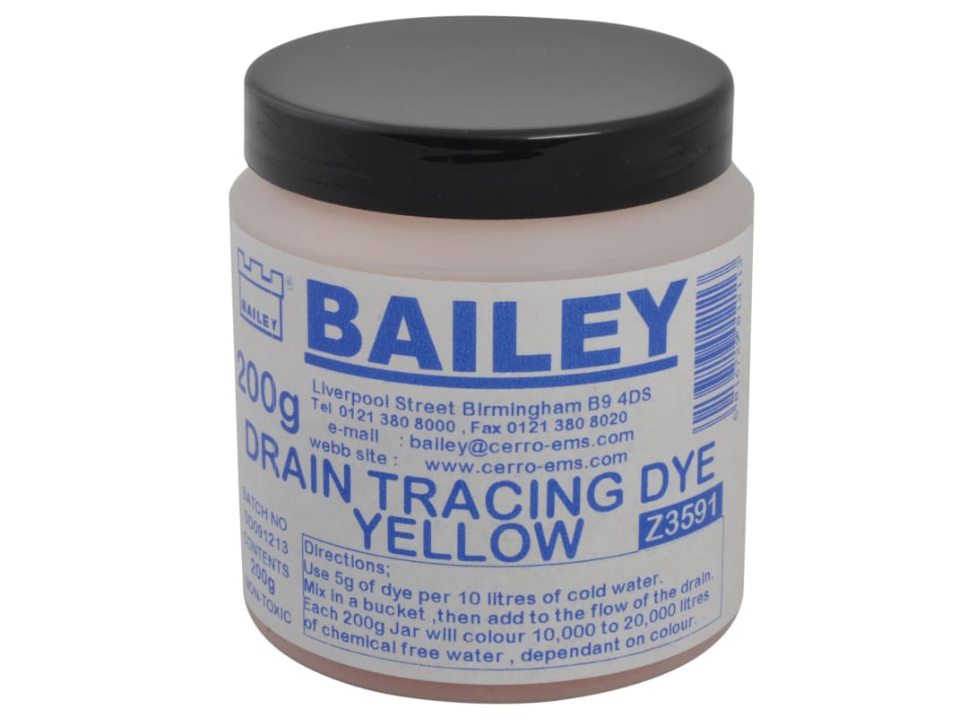Bailey Products 3591 Drain Tracing Dye - Yellow 3591