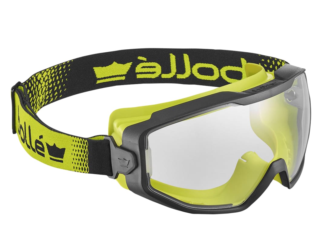 Bolle Safety Spectrum Platinum Clear Vented Safety Googles, Black/Yellow SPECTN10W