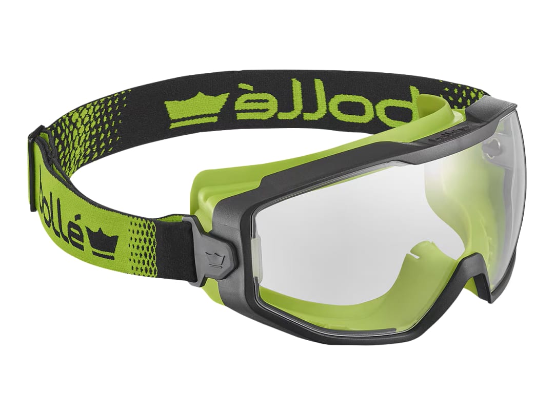 Bolle Safety Spectrum Platinum Clear Sealed Safety Googles, Black/Green SPECTN11W
