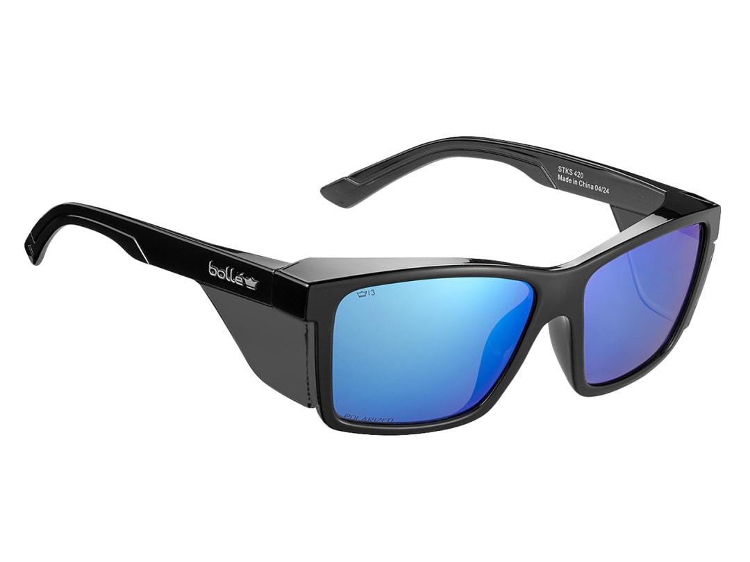 Bolle Safety STKS 420 Black Gloss Frame Safety Glasses - Flash STK42N51E