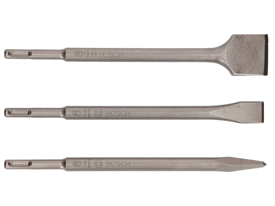 Bosch Powertool Accessories SDS plus Chisel Set 3 Pieces 2607019457