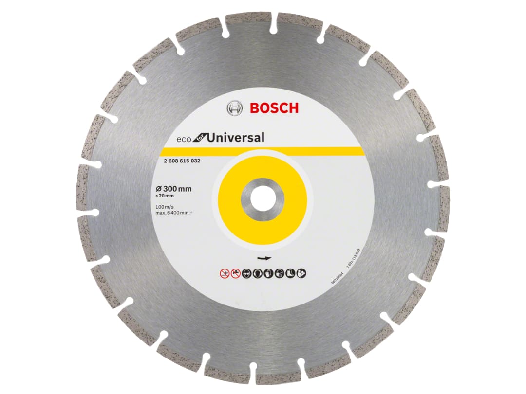 Bosch Powertool Accessories Eco for Universal Segmented Diamond Cutting Disc 300 x 22.23mm 2608615032