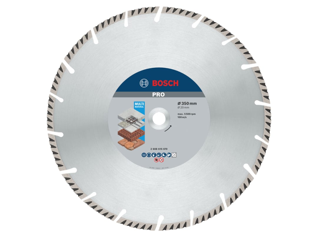 Bosch Powertool Accessories PRO Multi Material Diamond Cutting Disc 350 x 20mm 2608615070