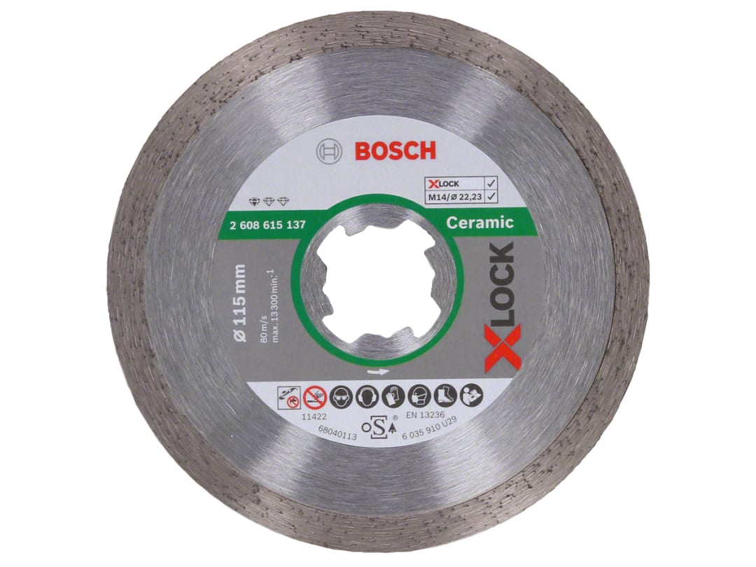 Bosch Powertool Accessories X-LOCK Standard for Ceramic Diamond Cutting Disc 115 x 22.23mm 2608615137